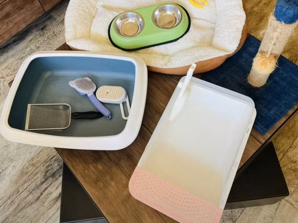 Tam pişik aksesuar dəsti Paketin tərkibi: - Yumşaq oval pişik yatağı