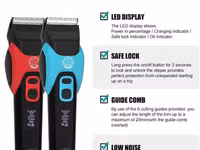 VGR 208 - İt pişik qırxan 2000mAh 2 speed 6500-7000RPM Cord/Cordless" — foto 5