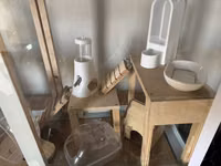 Çunqarık və Hamster üçün geniş akvarium tipli qəfəs və aksesuar — Foto 3
