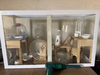 Çunqarık və Hamster üçün geniş akvarium tipli qəfəs və aksesuar — Foto 1
