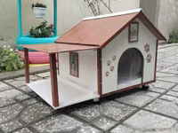 Taxtadan hazıtlanmış pişik yuvası. Yuva balalı pişiklər üçün nəzərdə — الصورة 2
