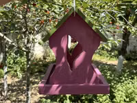 Taxta asılqan quş yemlənməsi - Material: tamamilə taxtadan — புகைப்படம் 3
