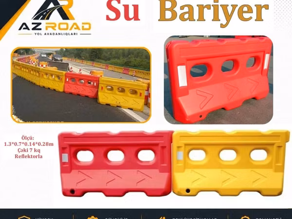 Su Bariyeri Ölçü-1.3x0.7x0.14x0.28m Çəki-7 kg Reflektorla Ətraflı