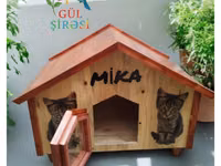 Taxta pişik evi – “MIKA” dizaynı - Material: tamamilə ağacdan — zdjęcie 3