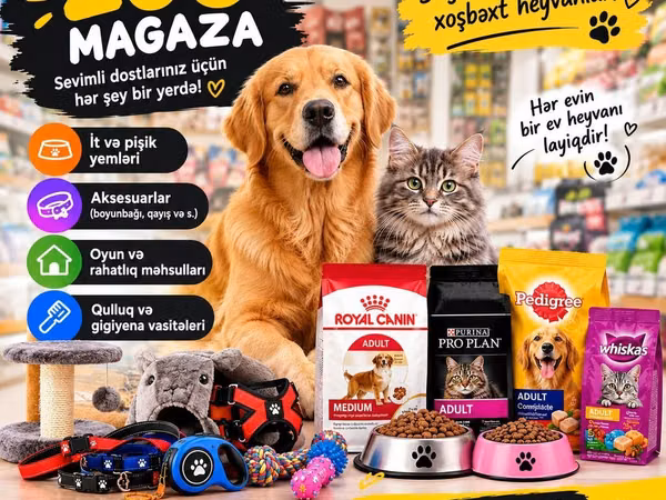 Zoo Magaza – sevimli dostlarınız üçün hər şey bir yerdə! Məhsul və