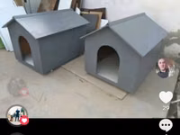 Möhkəm materialdan hazırlanmış it/kötük evi - Konstruksiya: İkiqat — Foto 3
