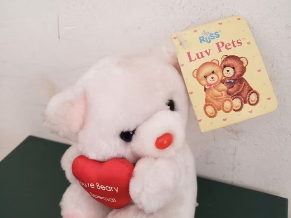 Russ “Luv Pets” kolleksiyasından yumşaq oyuncaq ayı balası. - Rəng