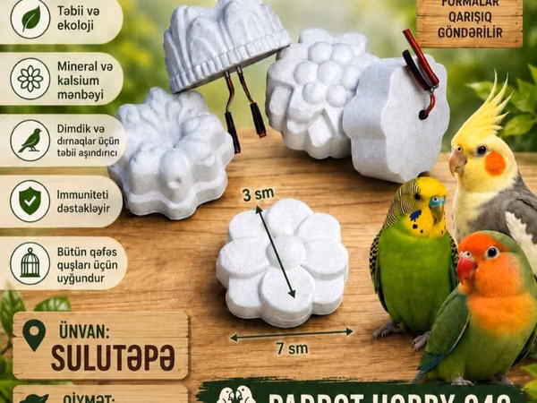 Təbii Mineral Bloklar – quşlarınız üçün sağlam dəstək Məhsul təsviri