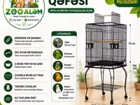 Tutuquşu Qəfəsi Bu model orta və böyük tutuquşular üçün hazırlanmış — foto 1