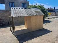 Taxta toyuq/heyvan yuvası və açıq volyer - Material: kontrplak və — foto 3
