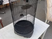 Qara metal quş qəfəsi - Material: möhkəm metal, toz boya örtüklü - — 写真 2