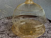 Quş qəfəsləri – 3 ədəd dəst 1) Yaşıl metal qəfəs - Material: toz — foto 3