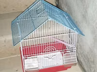 Quş qəfəsi – ev şəklində damlı model - Material: möhkəm metal — сүрөт 1