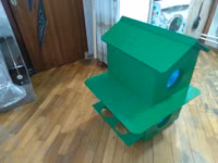 Rəngli taxta heyvan evi/budaq evciyi - Material: taxta konstruksiya — foto 4