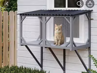 Pəncərə üçün “catio” – pişiklər üçün açıq, təhlükəsiz balkon-kafes - — foto 2