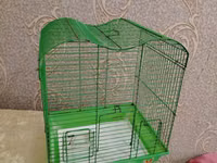 Yaşıl heyvan qəfəsi - Material: metal tor və plastik altlıq - Rəng — 照片 3