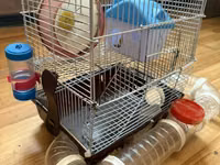 Hamster üçün tam dəst 2 mərtəbə qəfəs - Metall karkaslı, çıxarılan — фото 2