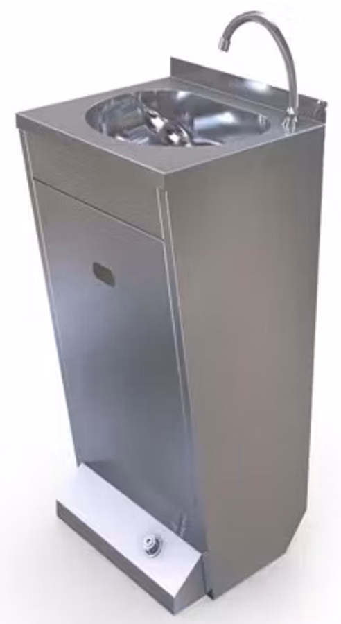 Рукомойник педальный 500х400х860мм нерж