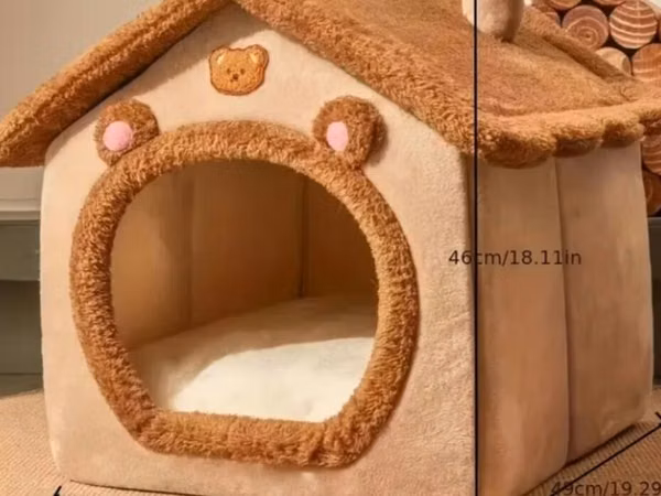 Ev heyvanları üçün dəst: yumşaq daxmalı ev və qoşqu aksesuarları -