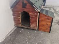 Taxta it evi – əlavə qutulu və qab yerləri olan model - Material — Foto 1