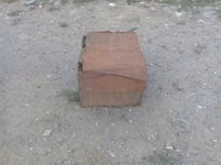 Taxta heyvan evi/qəfəs - Material: taxta korpus, üst hissə nəm — zdjęcie 2