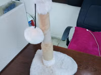 Pişik üçün qaşıma və oyun dirəyi - Ürək formalı, yumşaq tüklü əsaslı — photo 1