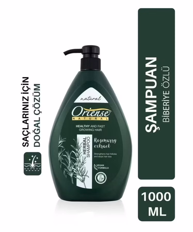 Oriense Natural Biberiye Özlü Şampun – 1000 ml - Bitki tərkibli