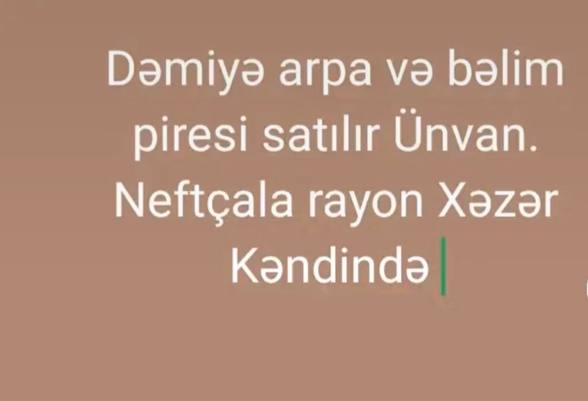 Məhsul: Dəmyə arpa və bələm piresi (yabanı ot piresi/biomass) Təsvir