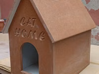 Pişik evi – “CAT HOME” yazılı - Material: sıxılmış ağac/taxta lövhə — الصورة 2