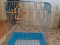 Quş qəfəsi – orta ölçü - Material: metal barmaqlaqları, möhkəm — ფოტო 3