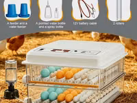 120 yumurtalı, ikiqat enerji mənbəli inkubator - 5 çıxartma rejimi: 4 — zdjęcie 3